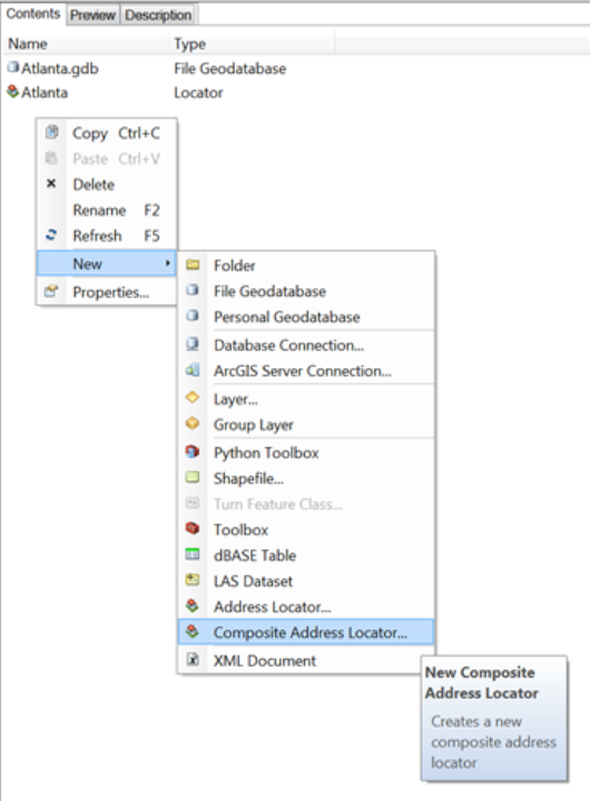 Create a new composite address locator