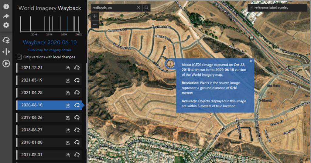 Esri Wayback Viewer