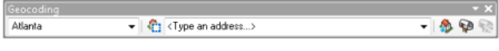 Type address on Geocoding toolbar