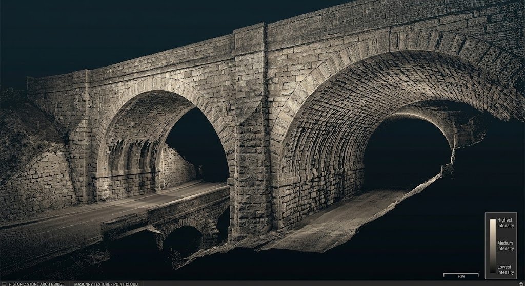 Terrestrial laser scan of a historic structure